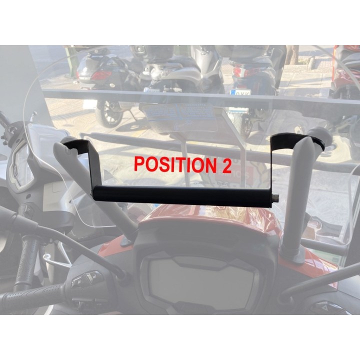 Smartphone / GPS mounting bracket compatible with Piaggio Beverly 300 / 400 2021-2025