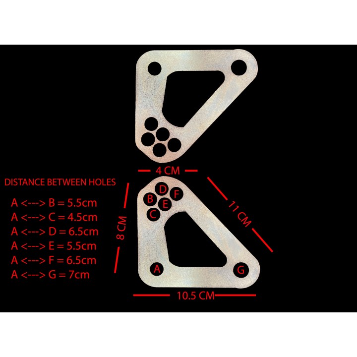 Lowering links compatible with Honda XL1000V Varadero 2003-2011 (20-80mm)