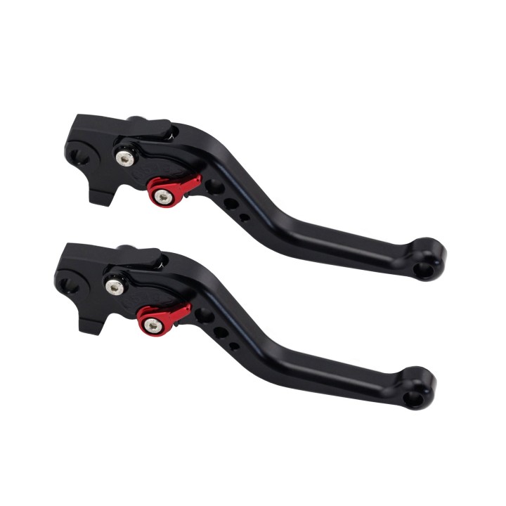 Ρυθμιζόμενες μανέτες RR Racing για Kymco DownTown 300 / 350i μαύρο-κόκκινο