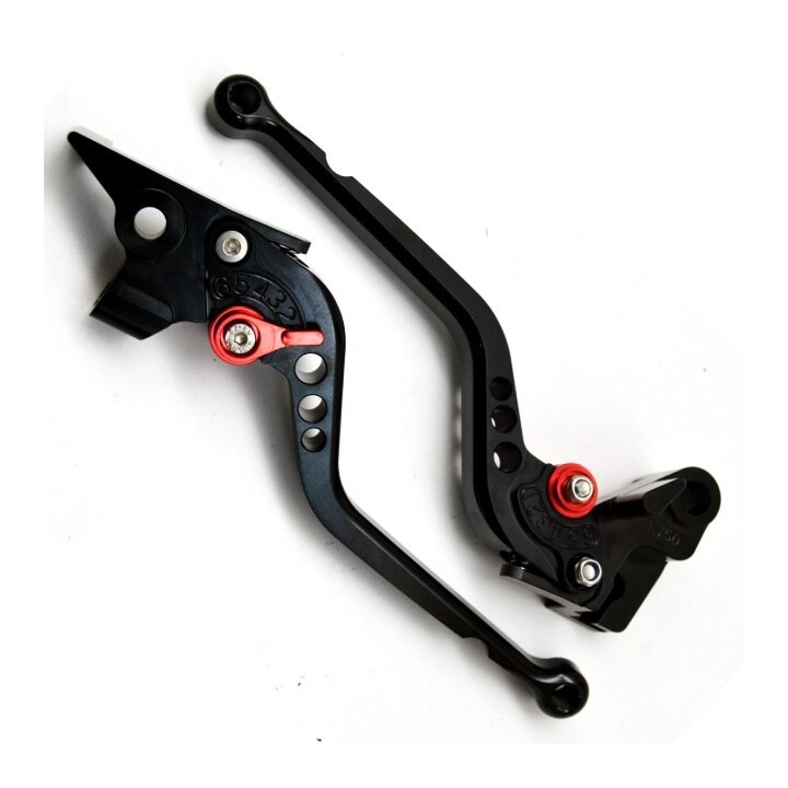 RR Racing adjustable levers compatible with Yamaha TDM 900 2004-2011 black / red