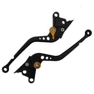 Ρυθμιζόμενες μανέτες RR Racing για Triumph Tiger 1050 2006-2020 μαύρο / χρυσό