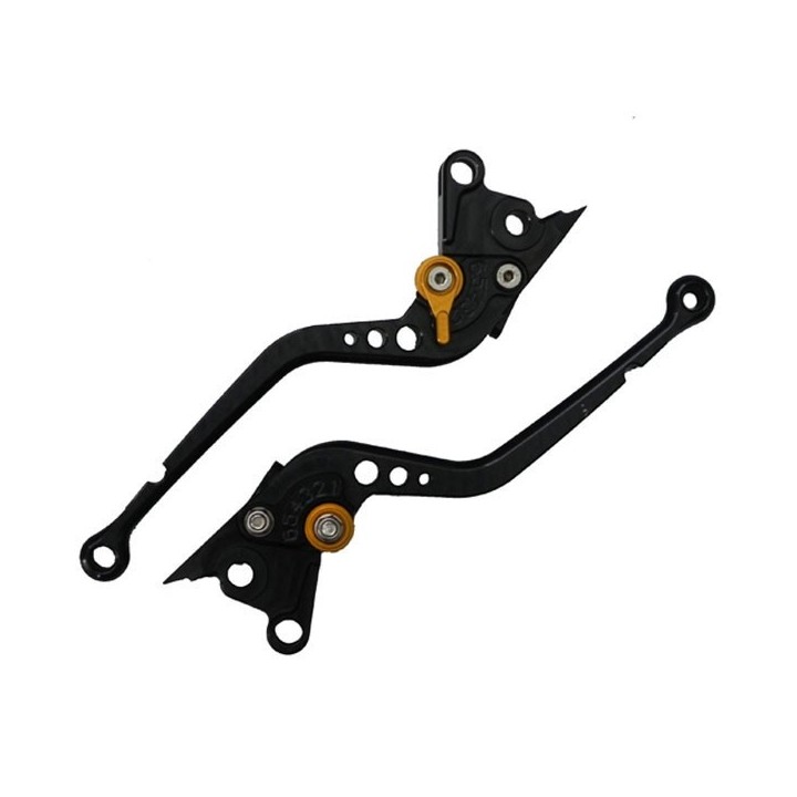 Ρυθμιζόμενες μανέτες RR Racing για Triumph Tiger 1050 2006-2020 μαύρο / χρυσό