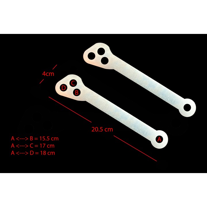 Σύνδεσμοι χαμηλώματος για Triumph Tiger 800 XC / XR 2010-2019 (10-20mm)