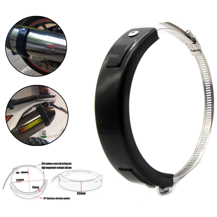Exhaust muffler protector black (1 piece)
