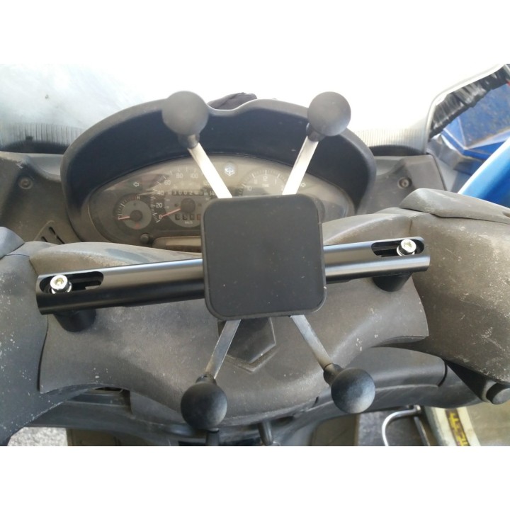 Smartphone / GPS mounting bracket compatible with Piaggio X8 / Evo 2004-2007