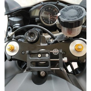 Universal fork stem yoke smartphone bracket for 13mm hole